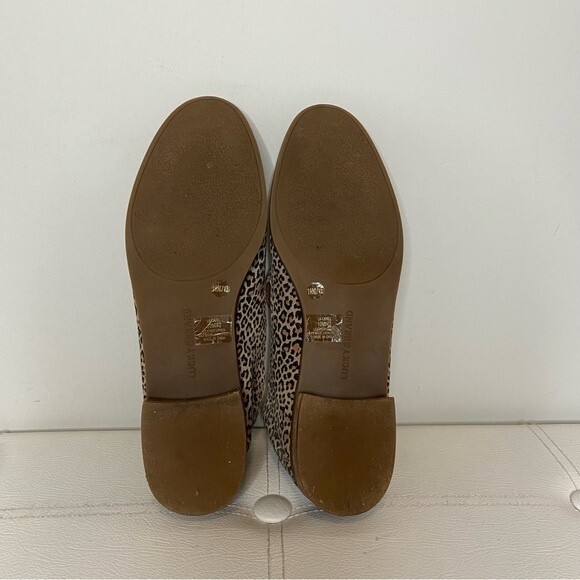 Lucky Brand Cahill Leopard Print Loafer Eyelash Sophia Leather Loafers Size 10 - Picture 11 of 12